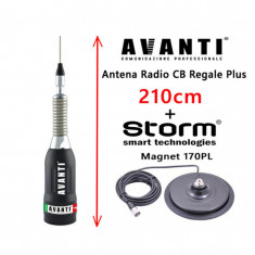 Antena Statie CB AVANTI Regale Plus 210cm + Magnet Storm 170PL