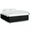 VidaXL Cadru de pat fără saltea, negru, 180x200 cm, textil 3284494