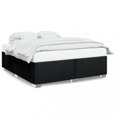 vidaXL Cadru de pat fără saltea, negru, 180x200 cm, textil
