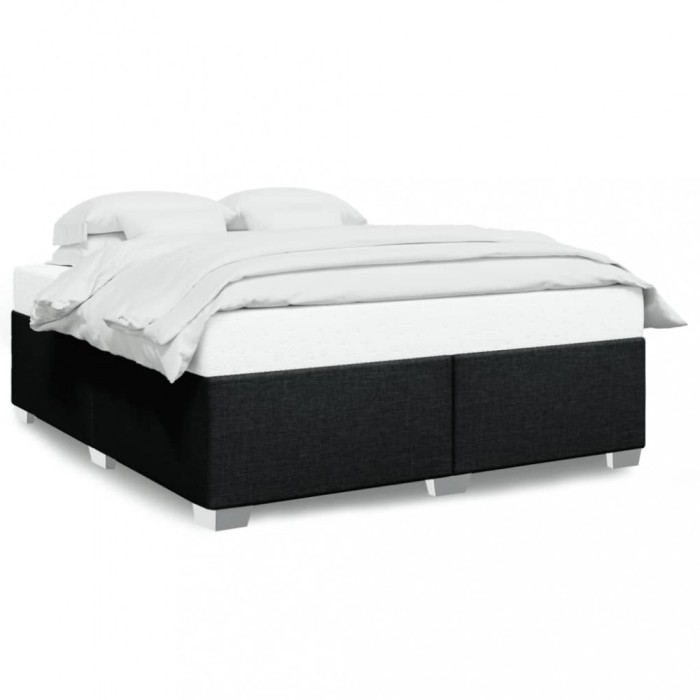 vidaXL Cadru de pat fără saltea, negru, 180x200 cm, textil 3284494