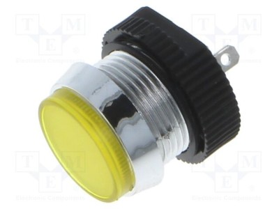 Lampă de control LED galbenă 24-28V DC &amp;Oslash;16mm IP67 Signal-Construct foto