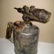 B177-Lampa benzina mare parlit metal cap alama solida CU DEFECT.