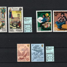 Timbre Italia, Luxemburg, Guernsey, 1981 - Folclor 3 serii - MNH - CEPT - Europa