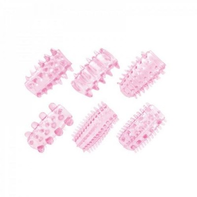 Mansoane pentru penis - Toyz4Lovers Placerea Set de Mansoane pentru Penis Roz Forme Diverse Extra Stimulare foto