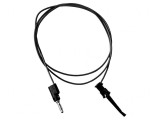 Cablu de măsurare 5A cu clips și mufă banană 4mm neagră