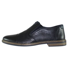 Pantofi casual barbati piele naturala - Rieker negru - Marimea 40 foto