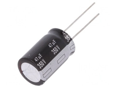 Condensator Electrolitic THT 47uF 350VDC 16x25mm foto