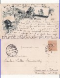 Orsova, Herculane, T. Severin -litho- rara, Circulata, Printata