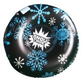 Sanie gonflabila pentru adulti, 120 cm, neagra cu fulgi albastri, CMCLASS