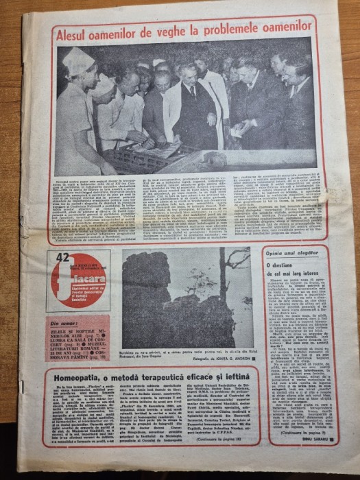 ziarul flacara 22 octombrie 1982 - ceanclul flacara