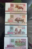 Bancnote Belarus 25+100+200+5000 UNC, Europa
