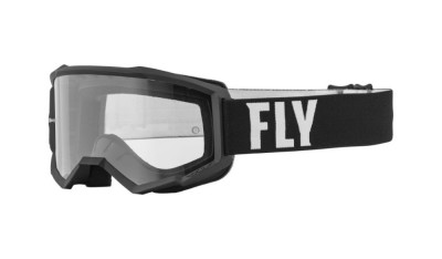 Ochelari cross/enduro Fly Racing Focus, negru/alb foto