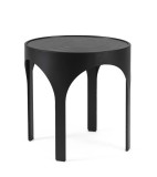 Cumpara ieftin Masuta otel negru sticla Archie 50x50 cm