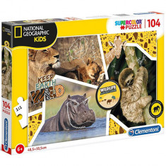 Puzzle Keep Earth Wild National Geographic Kids Clementoni 104 piese