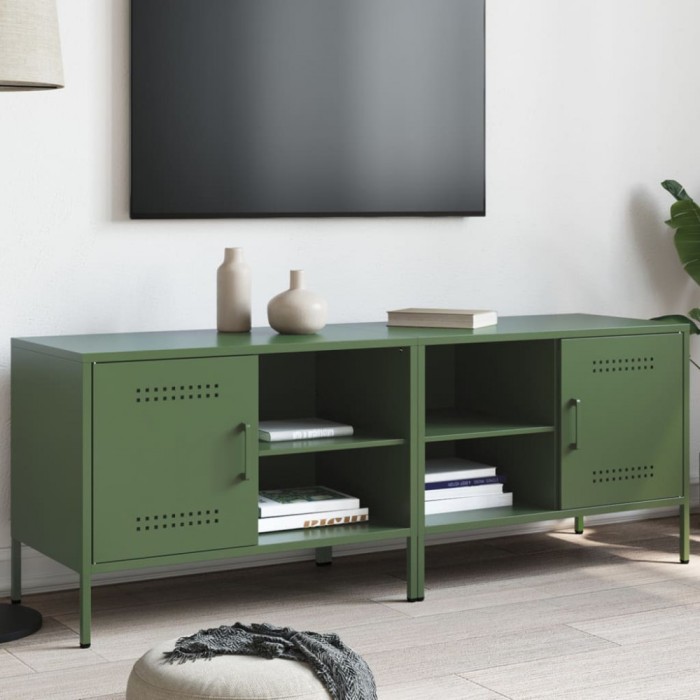 vidaXL Dulapuri TV, 2 buc., verde măsliniu, 68x39x50,5 cm, oțel 843003
