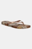 Ipanema șlapi ANIMAL PRINT culoarea maro, cu toc plat, 83617-AY384