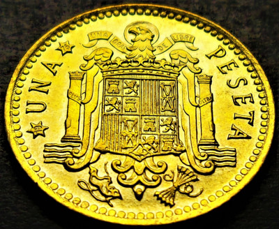 Moneda 1 PESETA - SPANIA, anul 1975 (1966) *cod 1189 = UNC foto