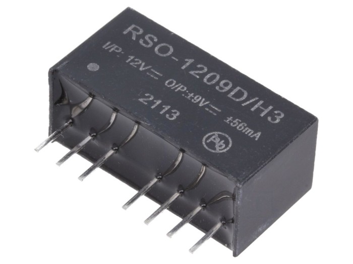 Convertor DC/DC 9-18V la 9V/-9V 1W
