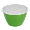 Caserolă Plastic, Model Rotund, Culoare Verde, Capacitate 2.2L, Potrivită Pentru Cuptorul cu Microunde și Mașina de Spălat Vase