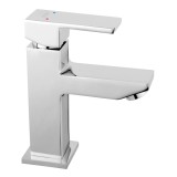 Baterie baie pentru lavoar, Ferro Staccato BSD02, montaj stativ, monocomanda, finisaj cromat, ventil inclus