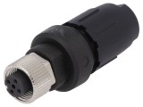 Mufă M12 4-PIN mamă pe cablu IDC