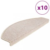 Cumpara ieftin Covorase pentru scari, 10 buc., 65x24x4 cm, semirotunde, maro taupe, mari
