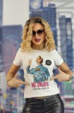 U847-2 Tricou casual cu imprimeu si mesaj