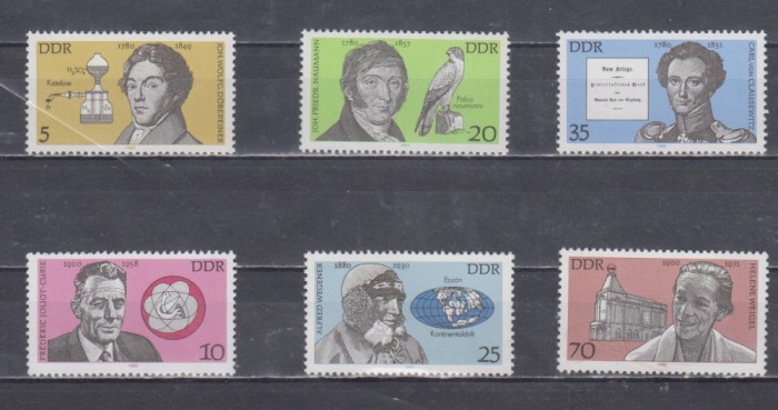 A12 S4 2 - Timbre foarte vechi - Fosta Germanie Democrata - DDR - personalitati