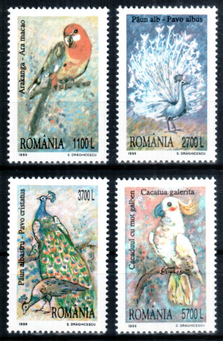 Romania 1999, LP 1482, Pasari decorative, seria, MNH!