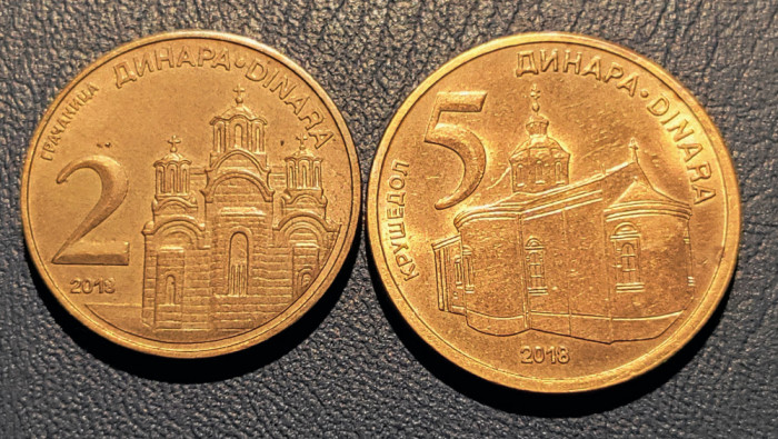 Monede 2, 5 dinari Serbia 2018