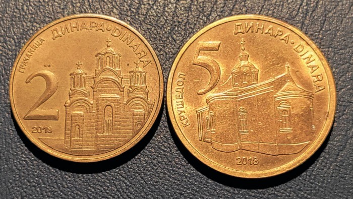 Monede 2, 5 dinari Serbia 2018