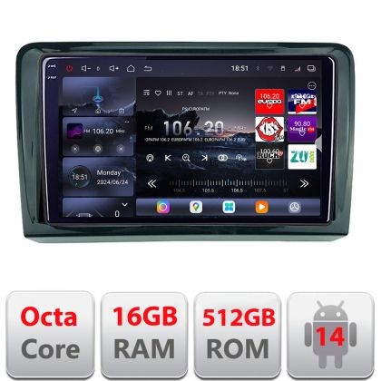 Navigatie VW PQB Edotec Kit-VW 8 core QLED 2K 16+512 360 Android Waze USB Navigatie Internet Youtube Radio CarStore Technology