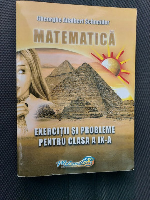 MATEMATICA EXERCITII SI PROBLEME CLASA A IX A - GHEORGHE ADALBERT SCHNEIDER foto