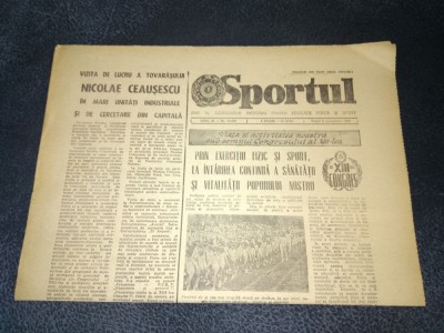 ZIARUL SPORTUL 2 NOIEMBRIE 1984 foto