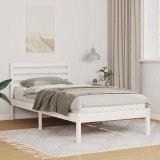 Cadru de pat cu headboard Alb 80 x 200 cm Lemn de brad solid