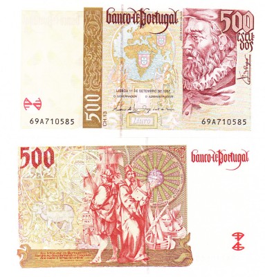 Portugalia 500 Escudos 1977 P-187a UNC foto