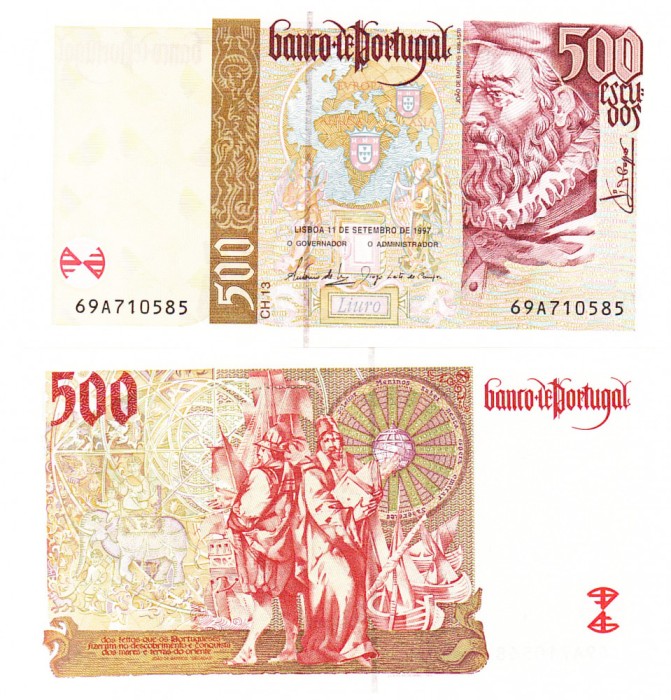 Portugalia 500 Escudos 1977 P-187a UNC