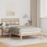 vidaXL Cadru de pat Maro 90 x 200 cm Lemn masiv de pin