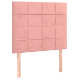 Cumpara ieftin Tablie de pat roz 80x5x118/128 cm catifea