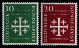 GERMANIA , RFG 1956 RELIGIE , ZIUA BISERICEEVANGHELICE SERIE NESTAMPILATA, Nestampilat