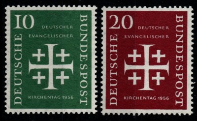 GERMANIA , RFG 1956 RELIGIE , ZIUA BISERICEEVANGHELICE SERIE NESTAMPILATA foto