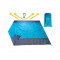 Covor impermeabil pentru plaja sau camping, 210 cm x 200 cm albastru