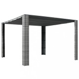Gossi pavilion cu acoperis, gri/antracit, 300x300x200 cm, poliratan