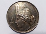 MEDALIE VECHE ARGINT - SOCIETATEA IMPERIALA SI CENTRALA DE ARHITECTURA - GRAVORI