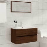 VidaXL Set mobilier de baie, 2 piese, stejar maro, lemn prelucrat 815740
