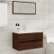 vidaXL Set mobilier de baie, 2 piese, stejar maro, lemn prelucrat 815740