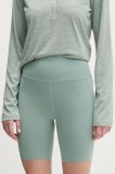 Under Armour pantaloni scurți de antrenament Meridian culoarea verde, neted, high waist, 1382521