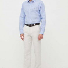 United Colors of Benetton pantaloni barbati, culoarea bej, drept