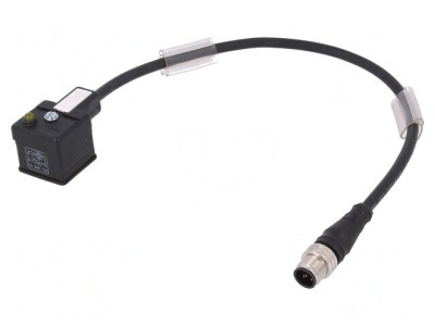 Cablu-adaptor DIN 43650 M12 3 PIN IP67 0,3m foto