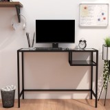 Cumpara ieftin Birou calculator, negru marmură, 100x36x74 cm sticlă securizată